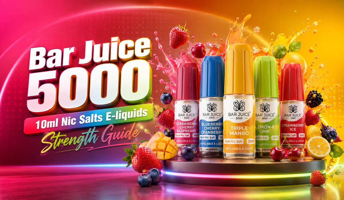 Bar Juice 5000 10ml Nic Salts E-liquids Strength Guide
