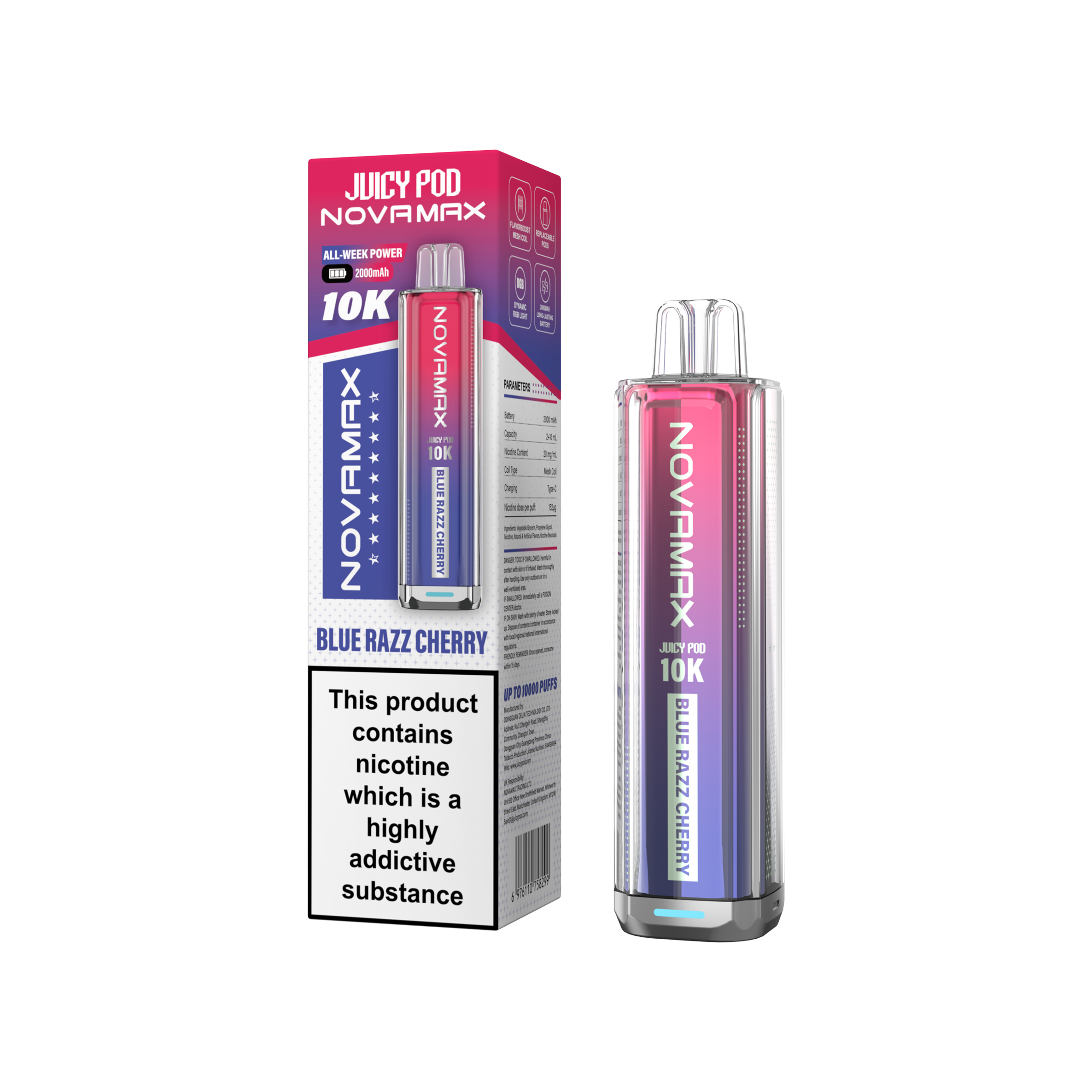 Juicy Pod Novamax 10k Prefilled Pod Vape Kit Pack of 5 Juicy Pod Novamax 10k Prefilled Pod Vape Kit Pack of 5