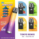 buy 4 in 1 Hayati Remix 2400 Puffs Disposable Vape Pod Kit - Box of 5 at Wolfvapes.co.uk buy 4 in 1 Hayati Remix 2400 Puffs Disposable Vape Pod Kit - Box of 5 at Wolfvapes.co.uk