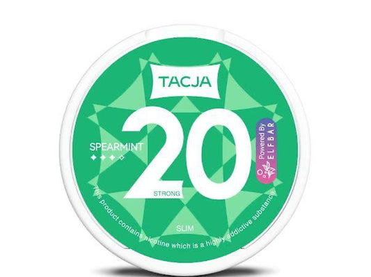buy Elf Bar Tacja Nicotine Pouches - Spearmint - Pack of 5 at Wolfvapes.co.uk