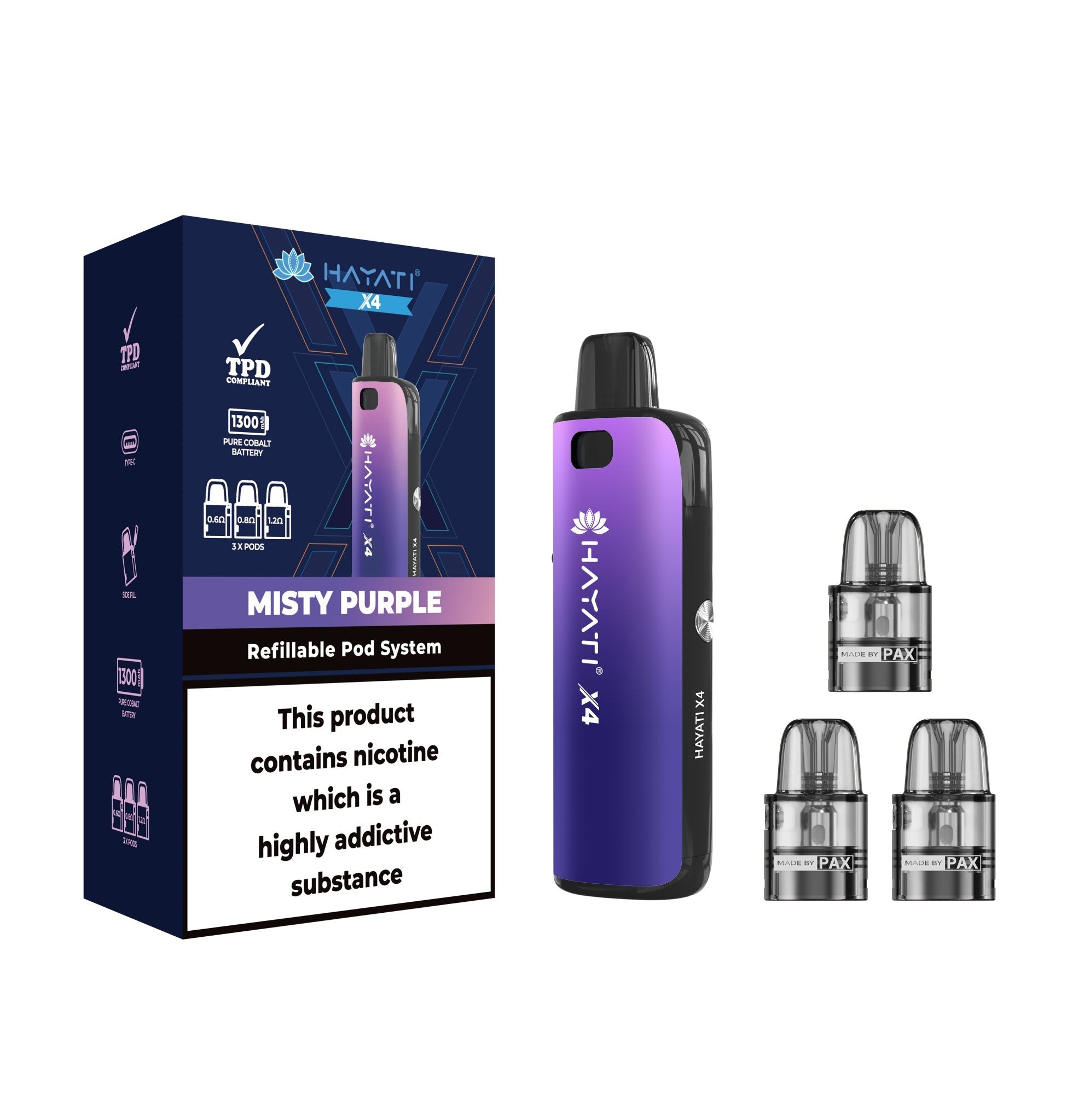 buy Hayati X4 Refillable Pod System Kit at Wolfvapes.co.uk buy Hayati X4 Refillable Pod System Kit at Wolfvapes.co.uk