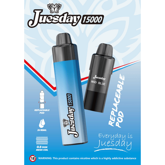 buy Juesday 15k Replacement Pods Box of 10 at Wolfvapes.co.uk