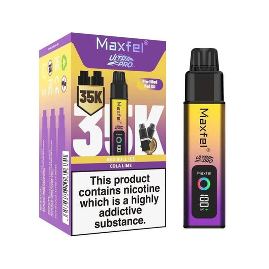 buy Maxfel Ultra Pro 35k Prefilled Pod Vape Kit Box of 5 at Wolfvapes.co.uk