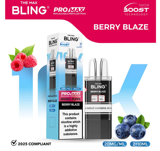 buy The Bling 10k Pro Max Replacement Pods (BOX OF 5) at Wolfvapes.co.uk