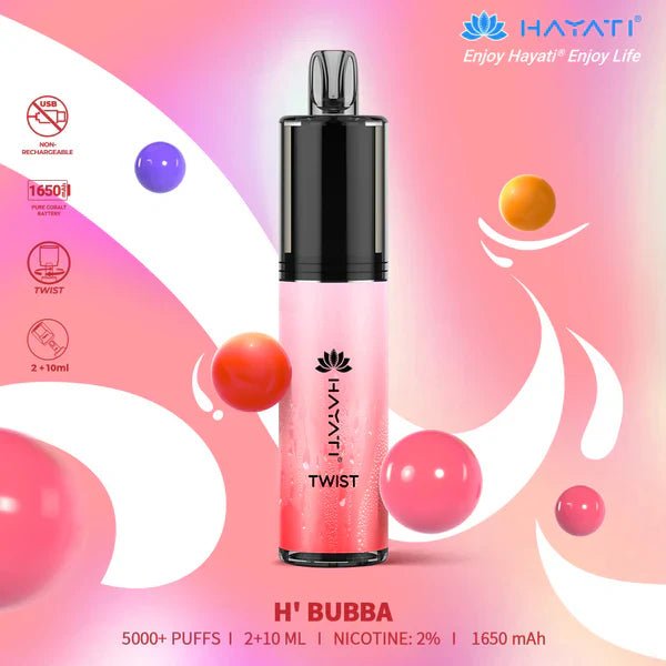 buy Hayati Twist 5000 Puffs Disposable Vape Pod Kit at Wolfvapes.co.uk buy Hayati Twist 5000 Puffs Disposable Vape Pod Kit at Wolfvapes.co.uk