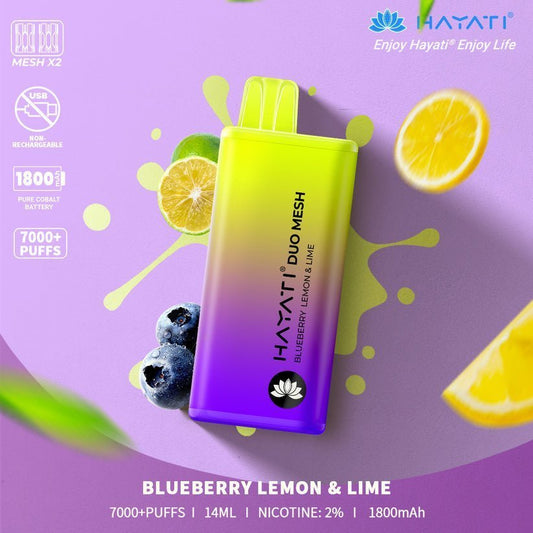 buy Hayati Duo Mesh 7000 Puff Vape Bar Pod Kit at Wolfvapes.co.uk