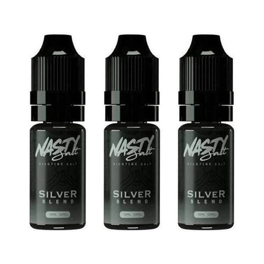 buy Silver Nic Salt E - liquid by Nasty Salts | 10ml | Wolfvapes at Wolfvapes.co.uk