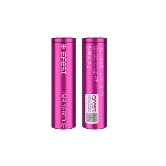 buy Efest 18650 Battery 3000mAh | 35A | Wolfvapes at Wolfvapes.co.uk