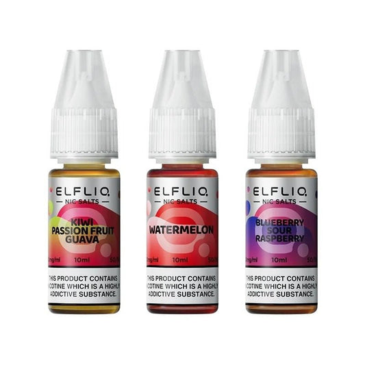 Elf Bar Elfliq 10ml Nic Salt - Box of 10 - Wolfvapes.co.uk-Blueberry