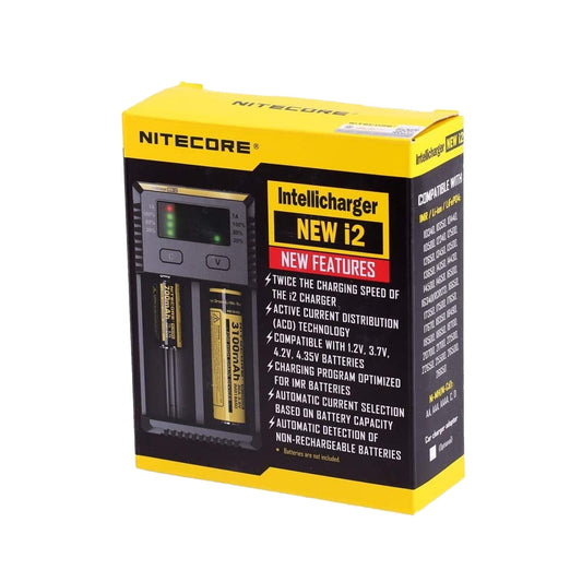 buy Nitecore Intellicharger New I2 - 2 - Slot Changer at Wolfvapes.co.uk