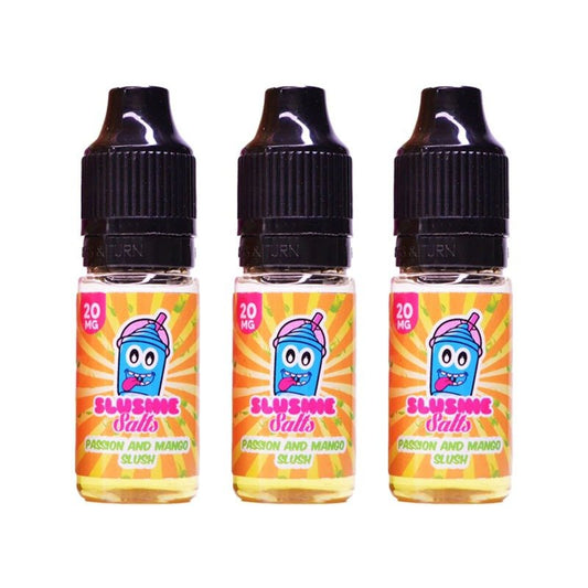 Passion Mango Slush Nic Salt E Liquid 10ml By Slushie Salts | 3 Pack | Wolfvapes - Wolfvapes.co.uk-10mg