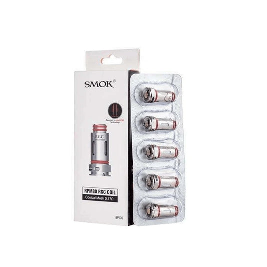 buy Smok RPM80 RGC 0.17ohm Conical Mesh Coil | 5 Pack | Wolfvapes at Wolfvapes.co.uk