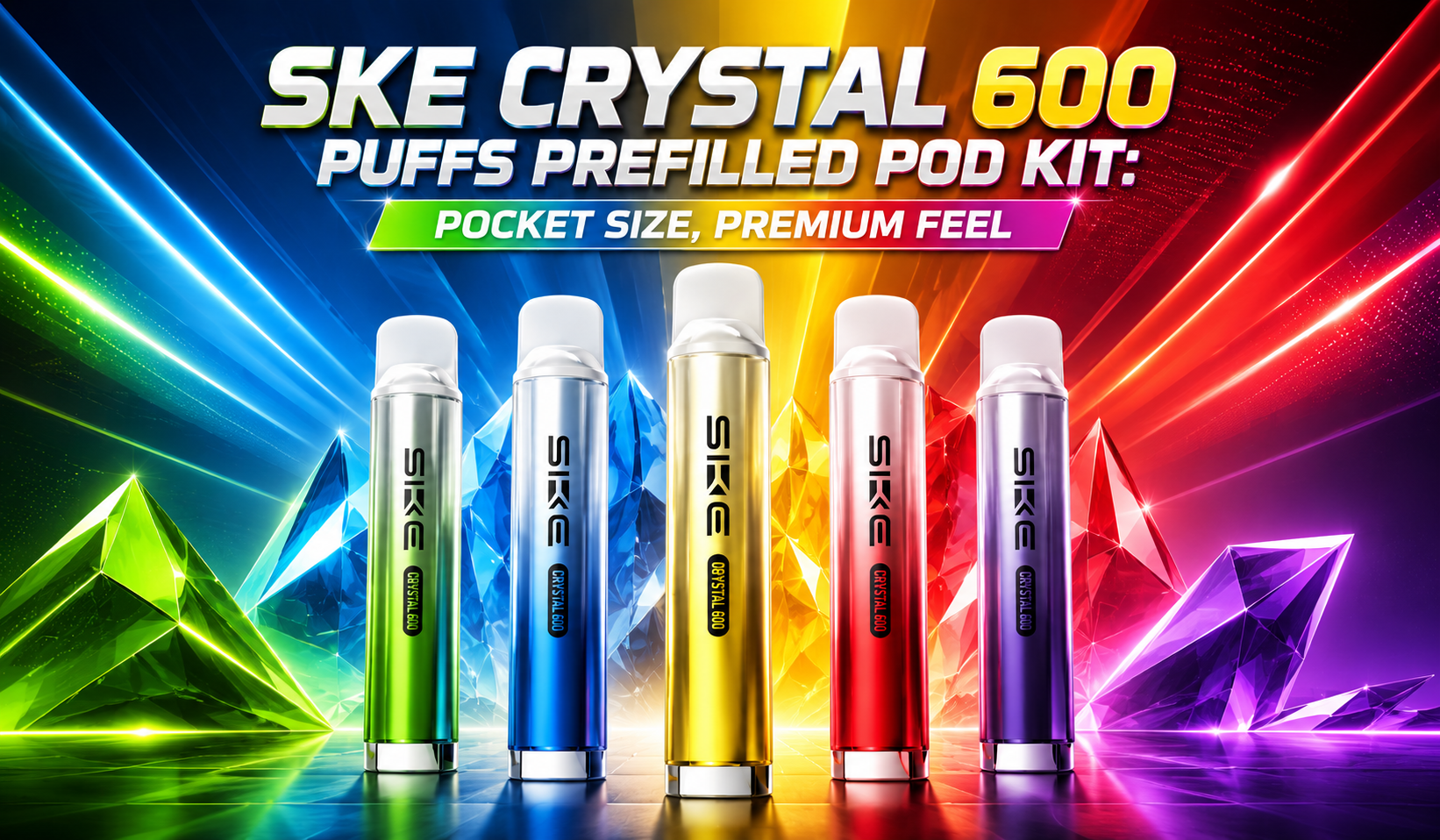 Ske Crystal 600 Puffs Prefilled Pod Kit: Pocket Size, Premium Feel