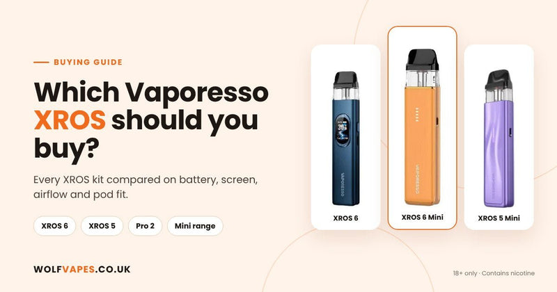 Vaporesso XROS Comparison: Which XROS Kit Should You Buy? - Wolfvapes.co.uk