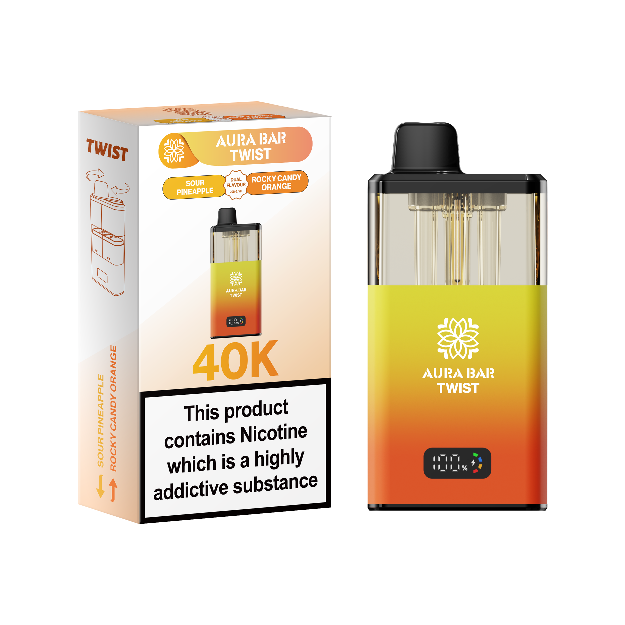 Aura Bar Twist 40k Prefilled Pod Vape Kit