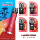 4 in 1 Hayati Remix 2400 Puffs Disposable Vape Pod Kit - Wolfvapes.co.uk-Hawaii Remix