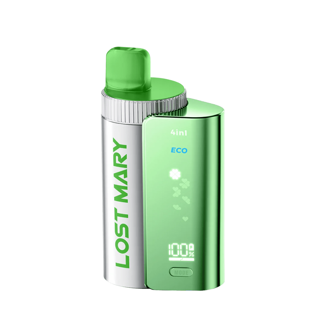 4 in 1 Lost Mary 3200 Puffs Pre - filled Pod Vape Kit - Wolfvapes.co.uk - Apple Edition