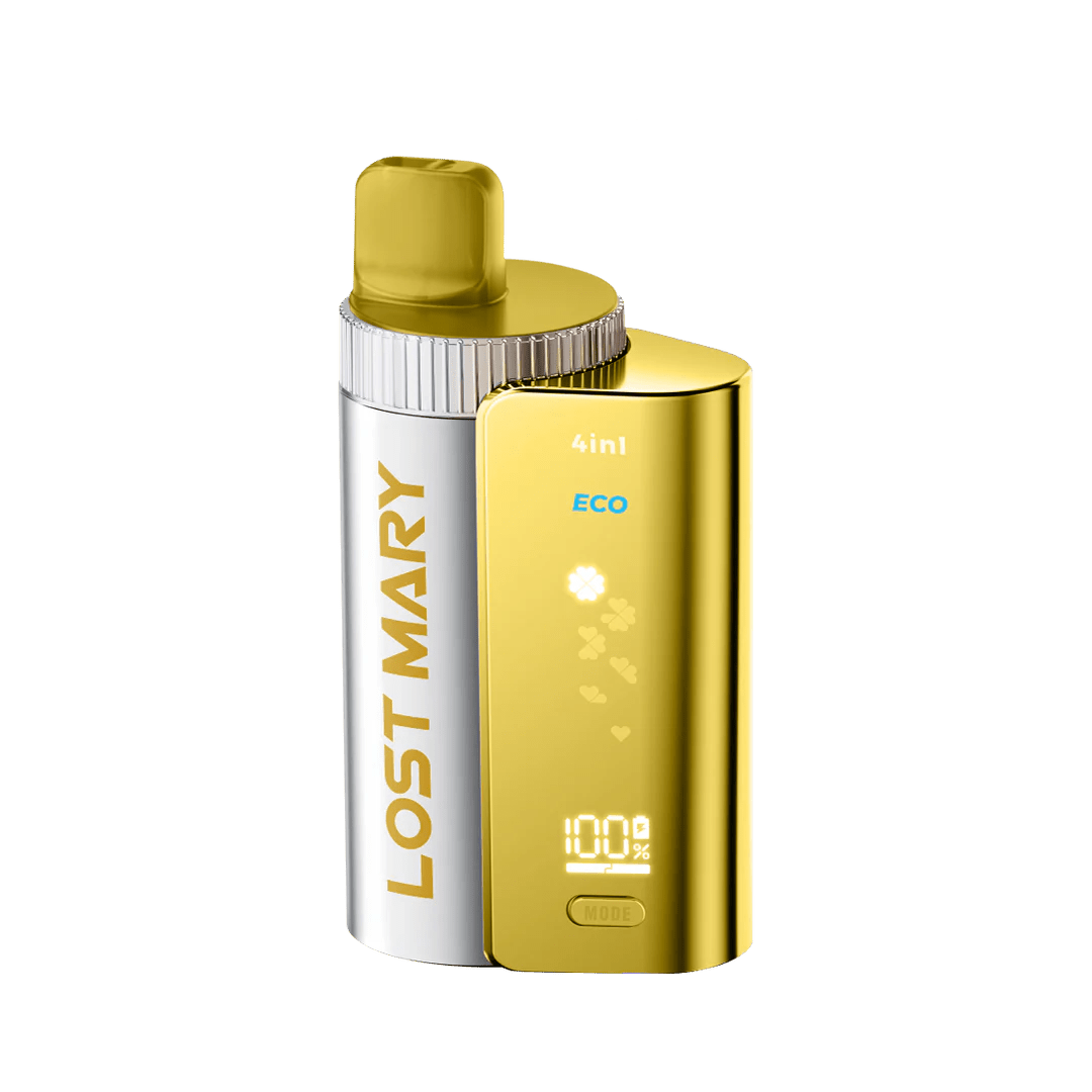 4 in 1 Lost Mary 3200 Puffs Pre - filled Pod Vape Kit - Wolfvapes.co.uk - Lemon Edition