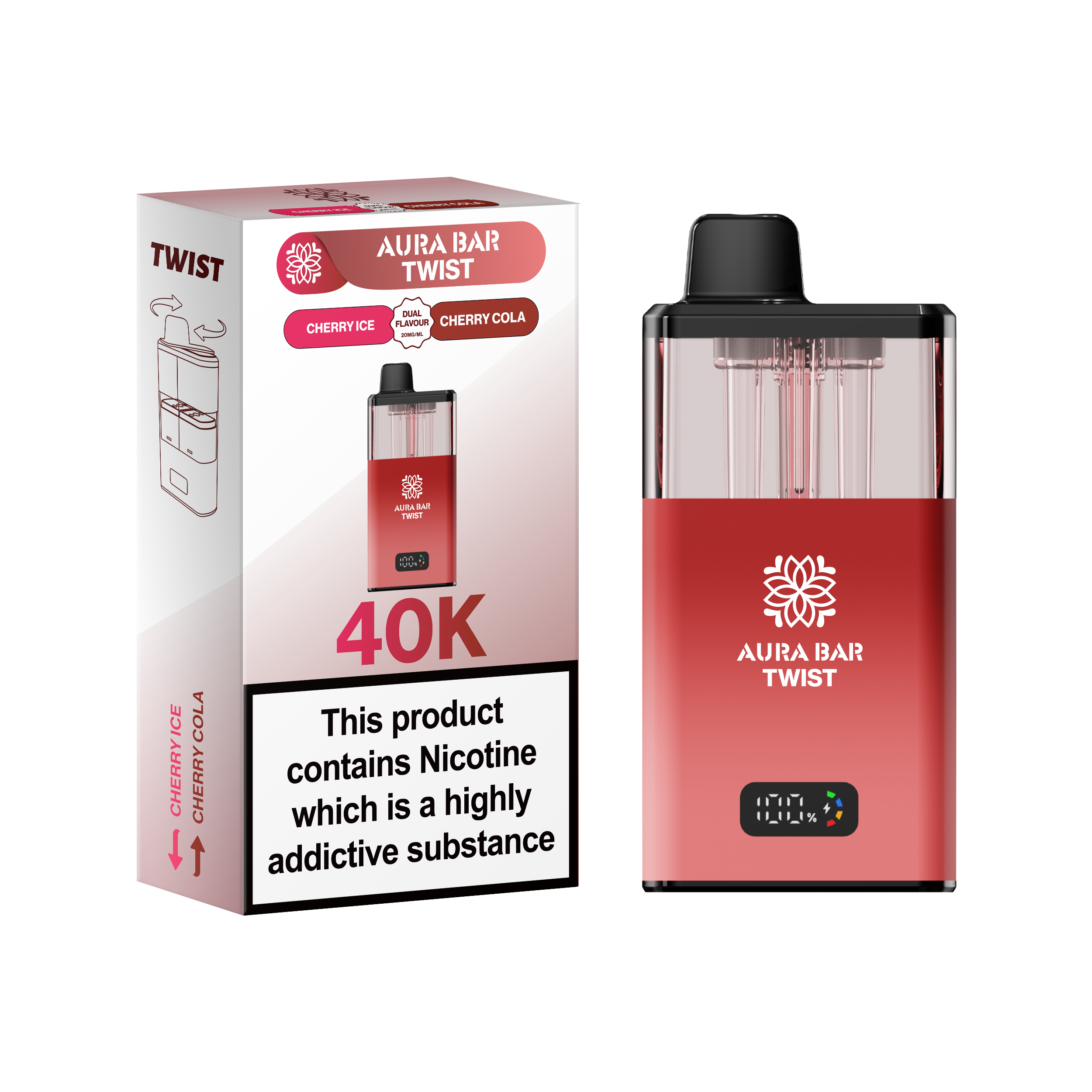 Aura Bar Twist 40k Prefilled Pod Vape Kit