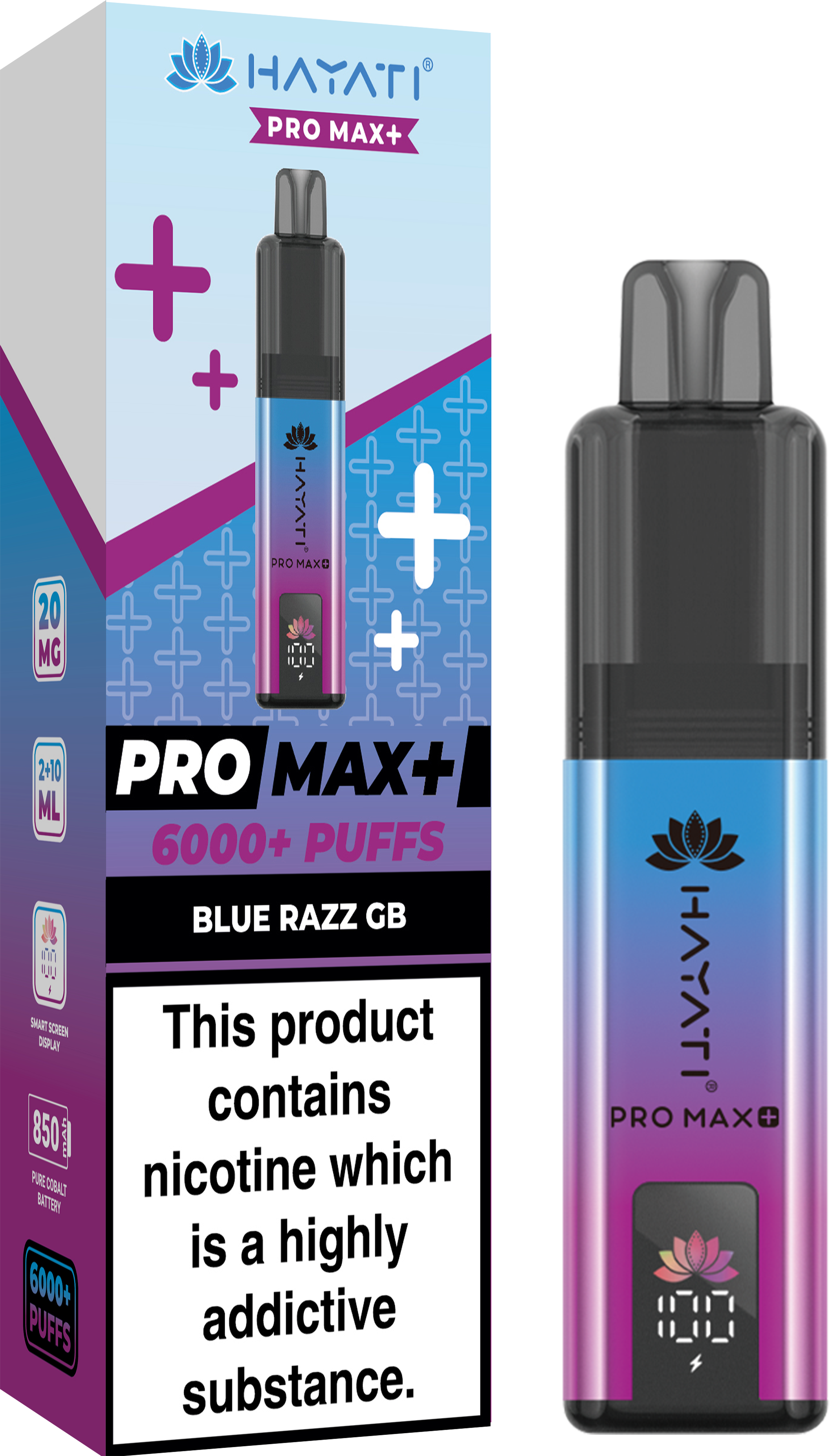 buy Hayati Crystal Pro Max+ 6000 Vape Kit Box of 10 at Wolfvapes.co.uk