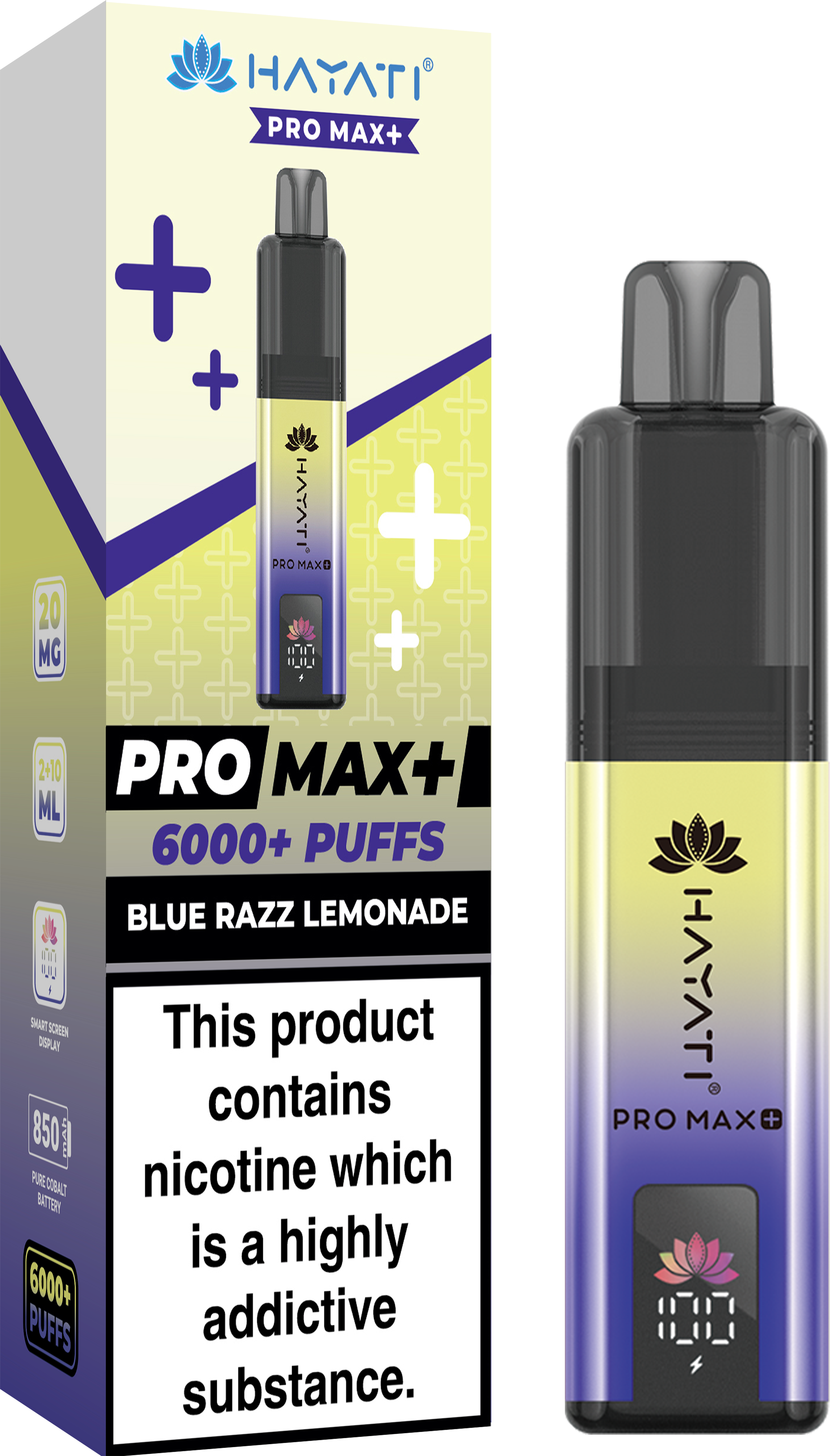 buy Hayati Crystal Pro Max+ 6000 Vape Kit Box of 10 at Wolfvapes.co.uk