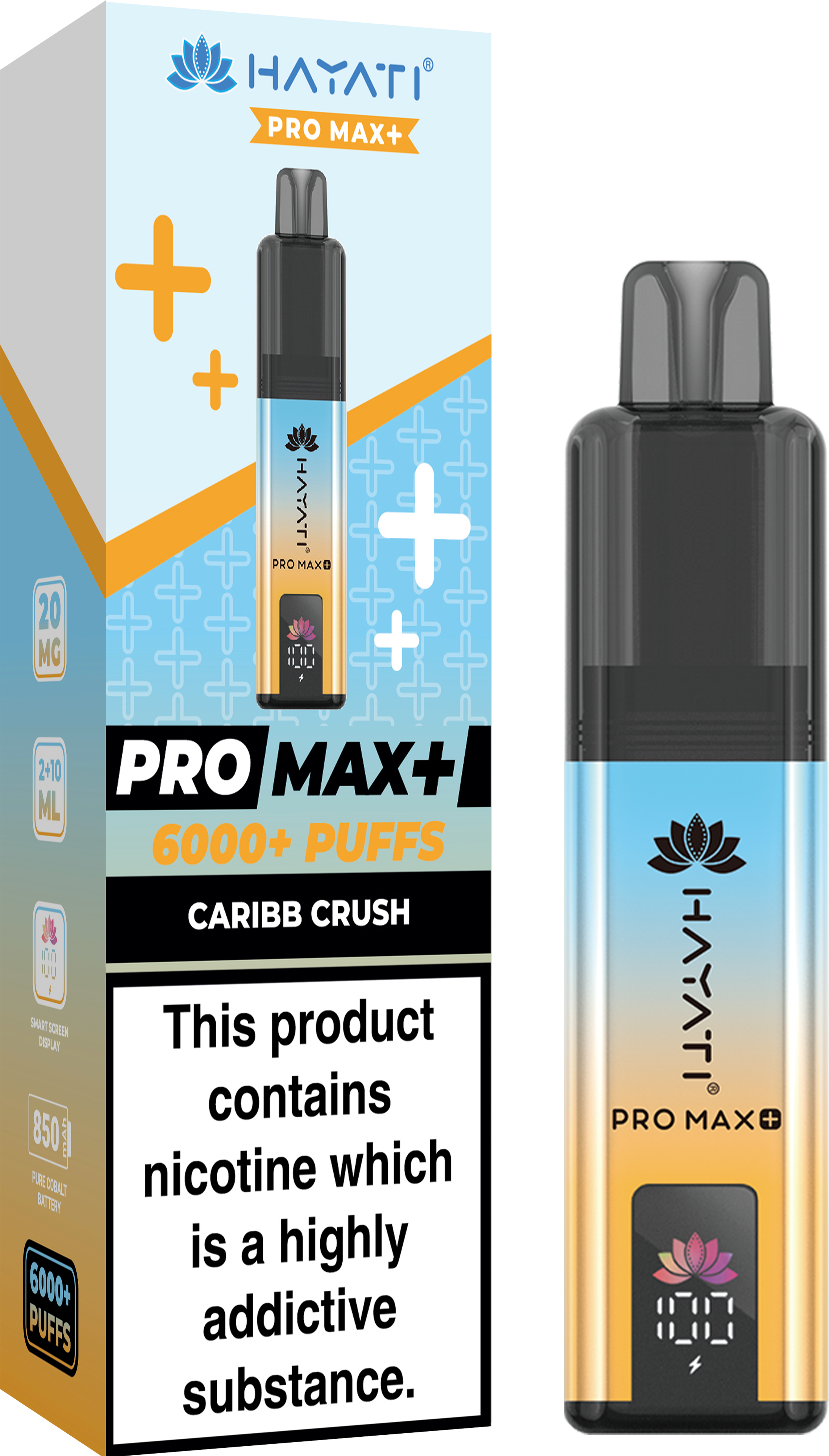 buy Hayati Crystal Pro Max+ 6000 Vape Kit Box of 10 at Wolfvapes.co.uk