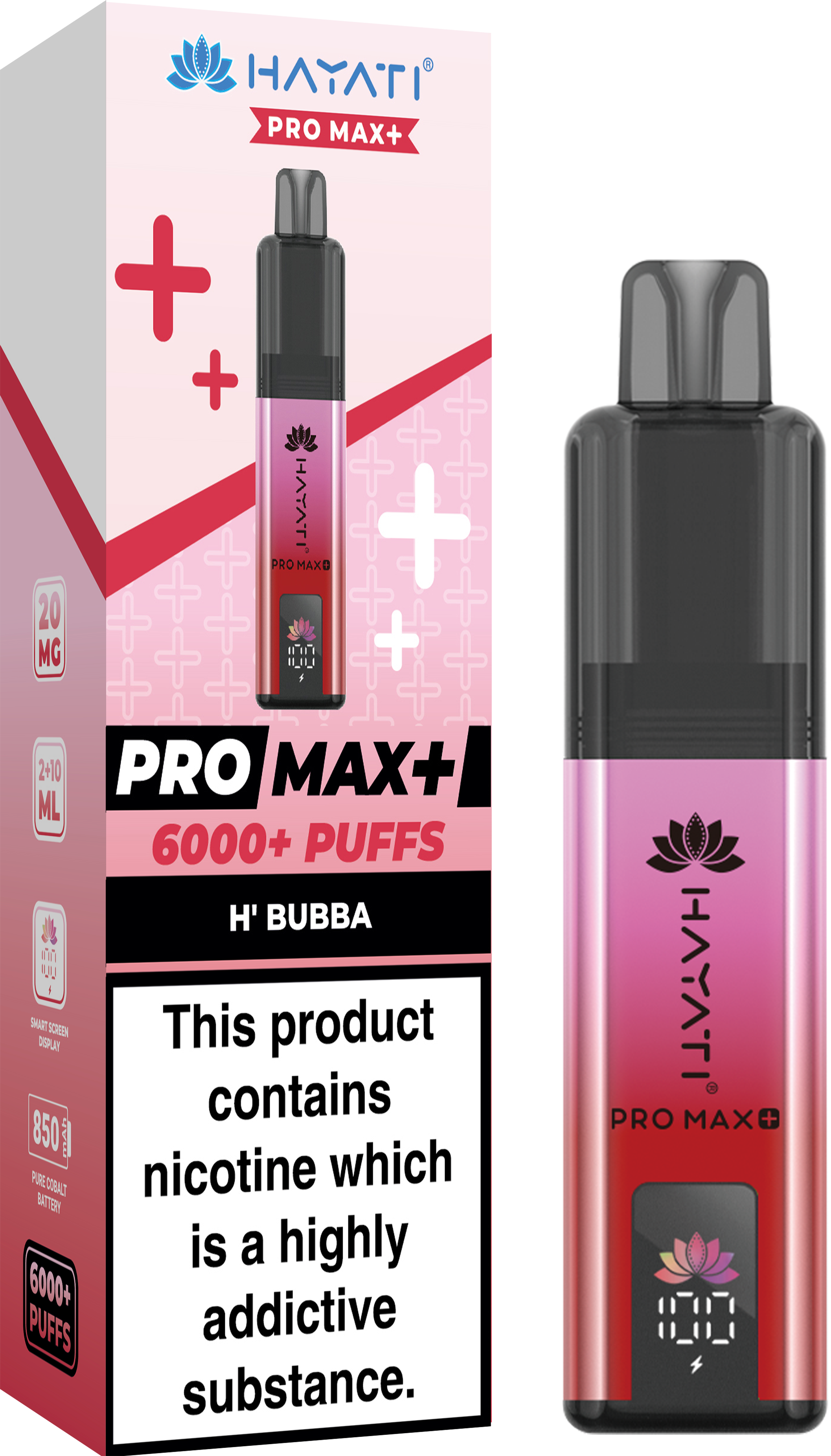 buy Hayati Crystal Pro Max+ 6000 Vape Kit Box of 10 at Wolfvapes.co.uk