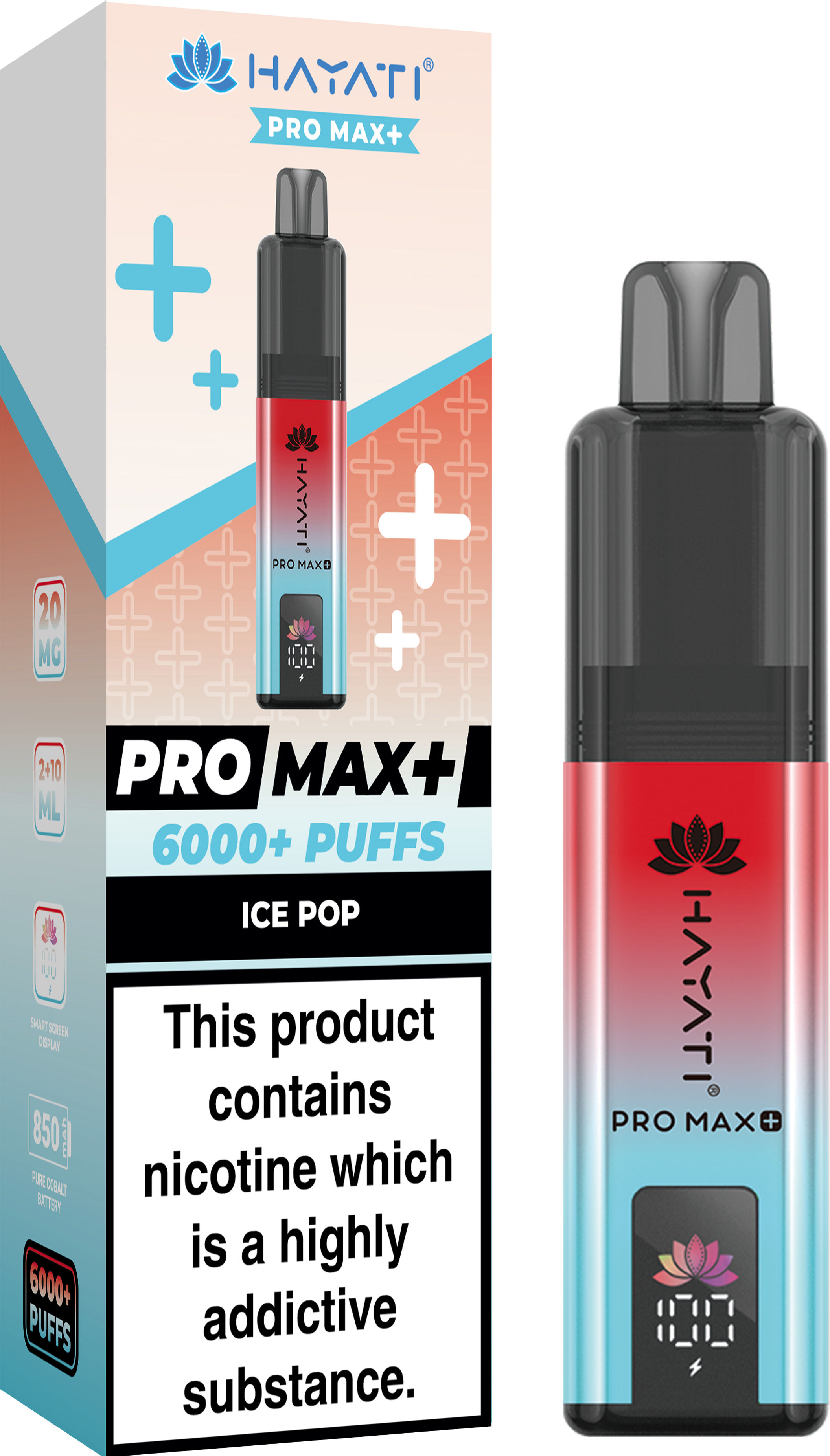 buy Hayati Crystal Pro Max+ 6000 Vape Kit Box of 10 at Wolfvapes.co.uk