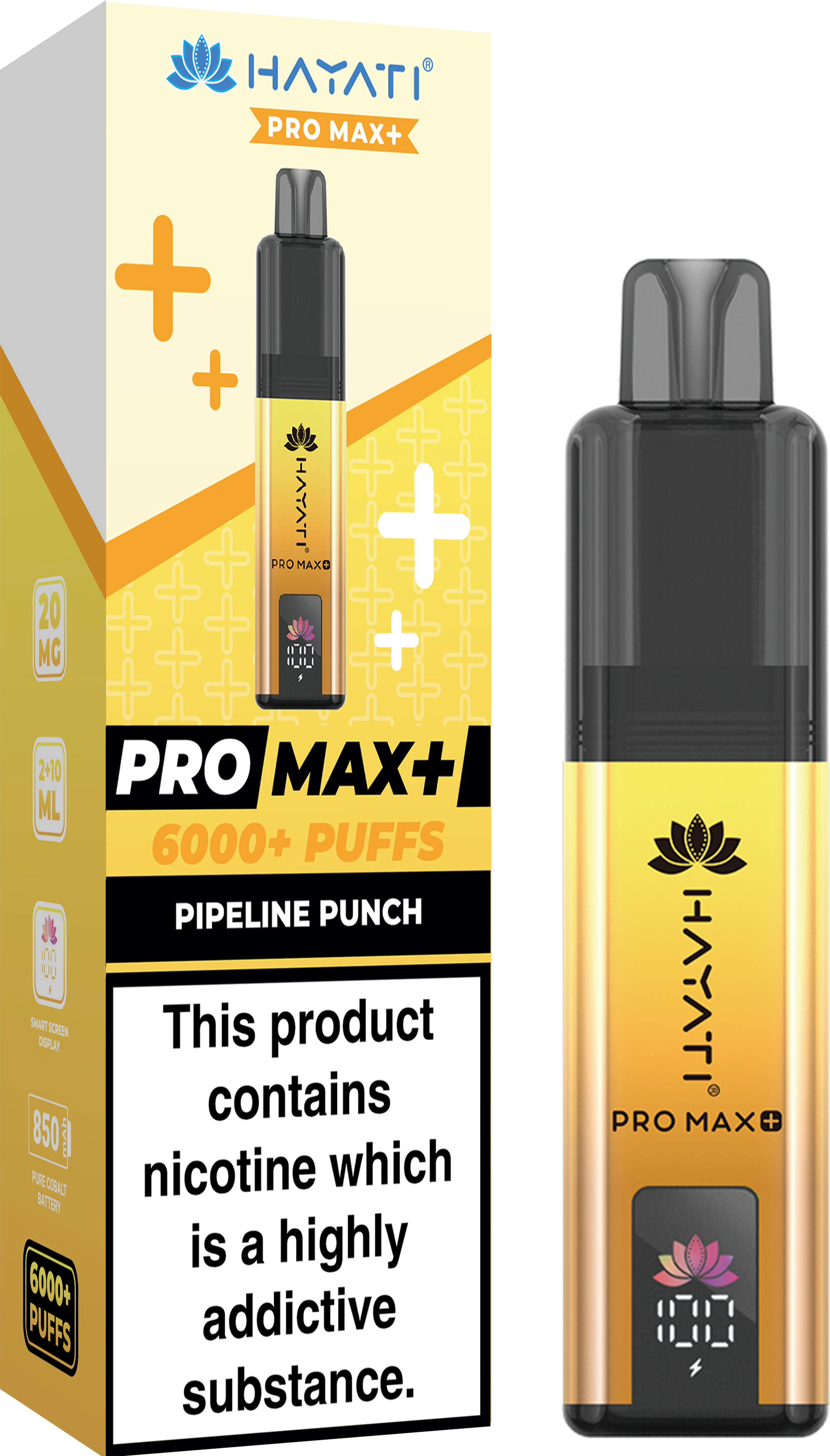 buy Hayati Crystal Pro Max+ 6000 Vape Kit Box of 10 at Wolfvapes.co.uk