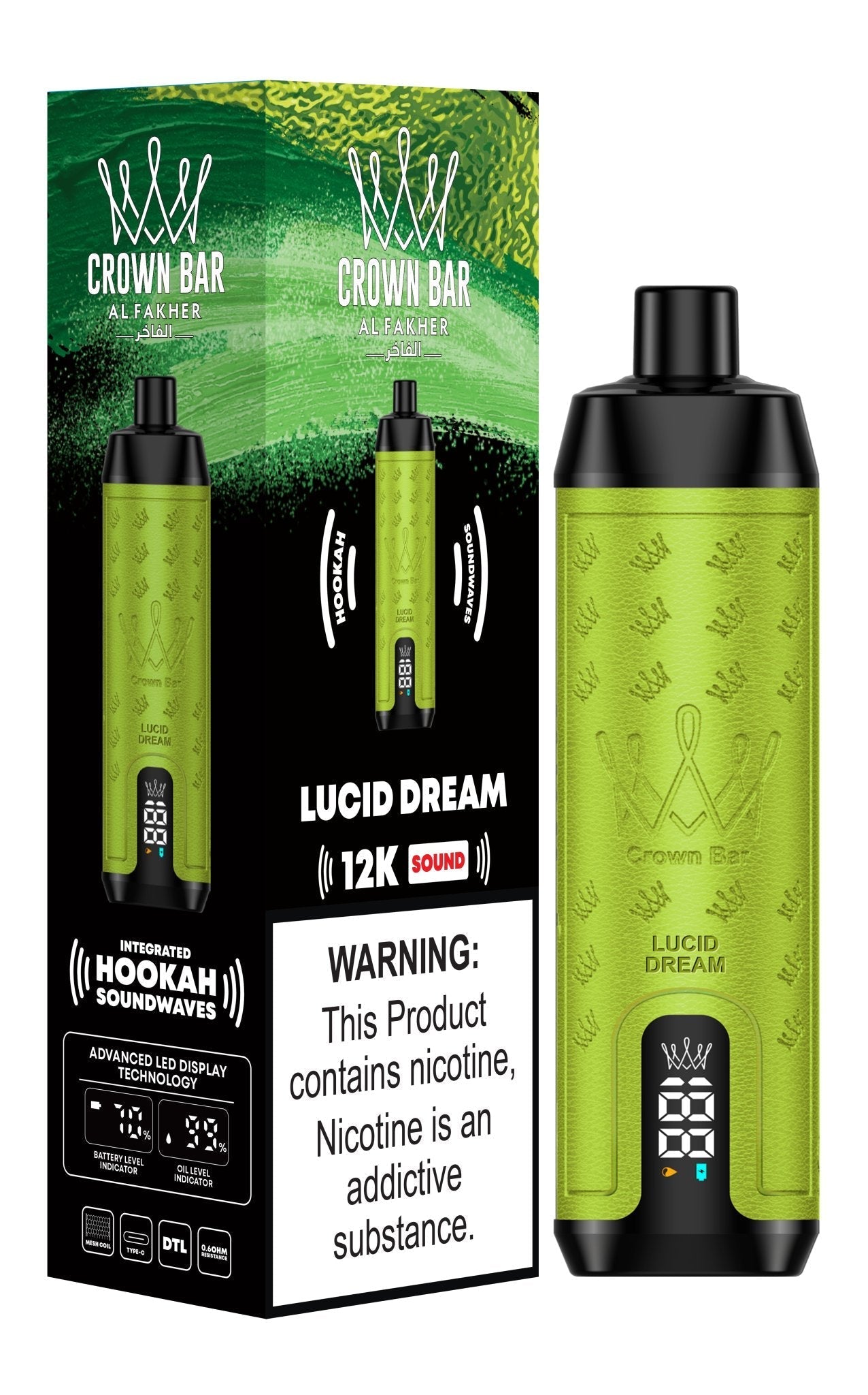 Al Fakher 12000 Puffs Hookah Sounds Disposable Vape - Wolfvapes.co.uk - Lucid Dream