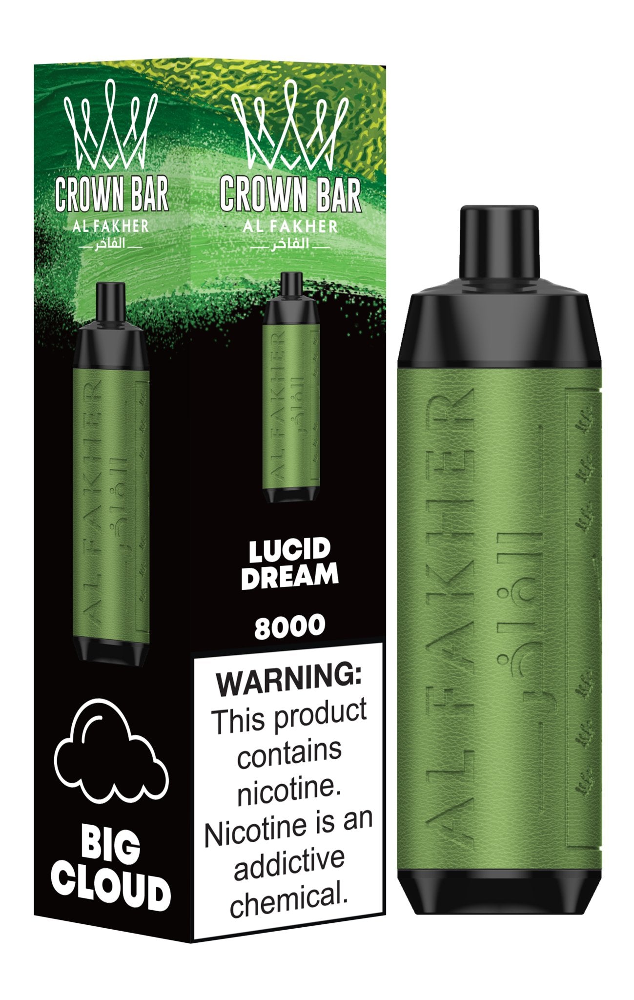 Al Fakher Crown Bar 8000 Puffs Disposable Vape Box of 10 - Wolfvapes.co.uk-Lucid Dream