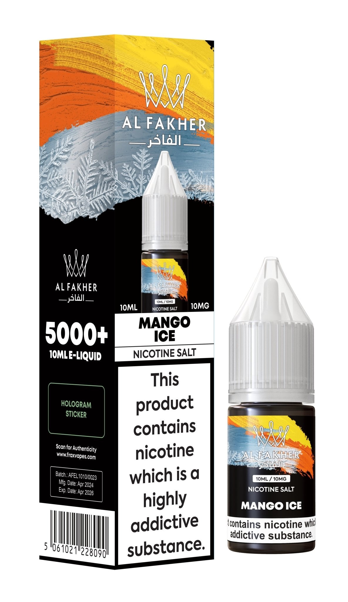 Al Fakher Nic Salt 10ml E-Liquid Box of 10 - Wolfvapes.co.uk-Mango Ice