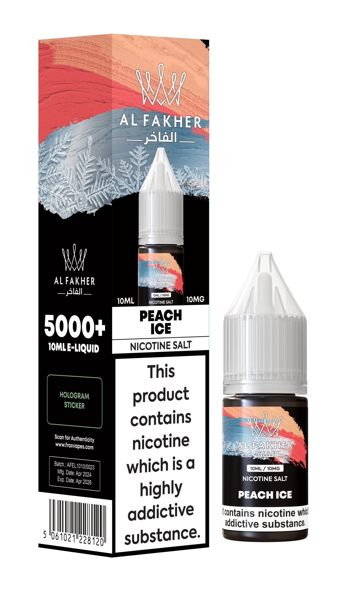 Al Fakher Nic Salt 10ml E-Liquid Box of 10 - Wolfvapes.co.uk-Peach Ice