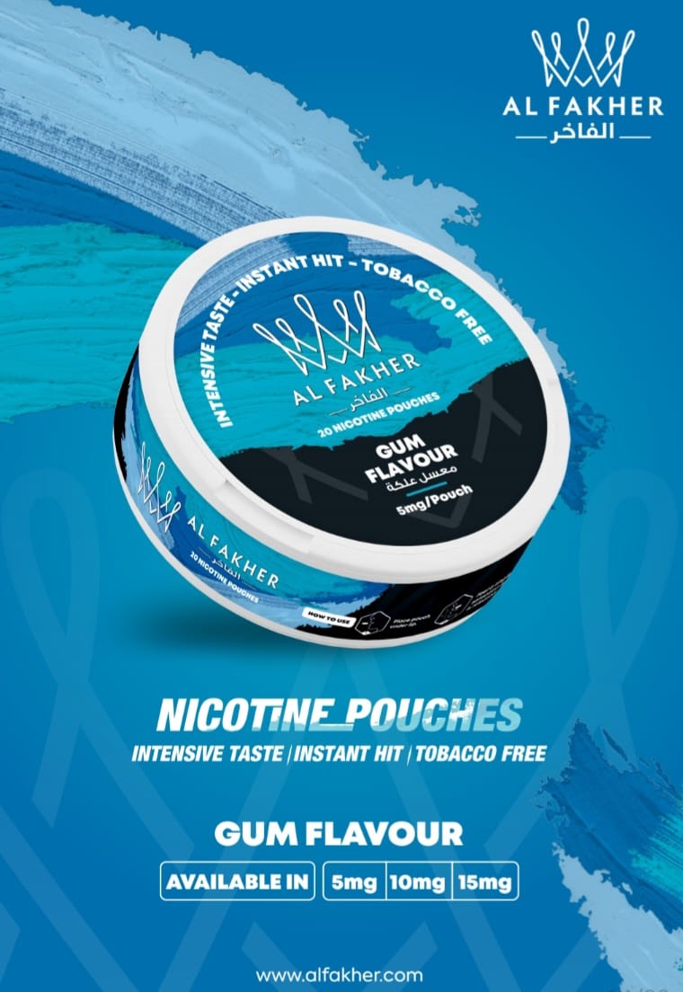 Al Fakher Nicotine Pouches - Pack of 5 - Wolfvapes.co.uk-Gum Flavour