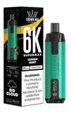 Al Fakher Supermax 6000 Puffs Disposable Vape Pod Kit - Wolfvapes.co.uk-Lemon Mint