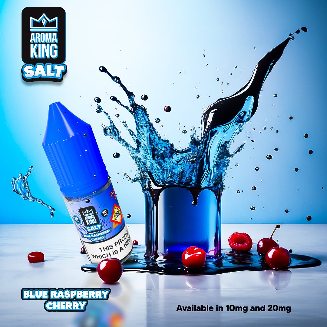 Aroma King Nic Salts 10ml E - liquids - Box of 10 - Wolfvapes.co.uk - Blue Raspberry Cherry