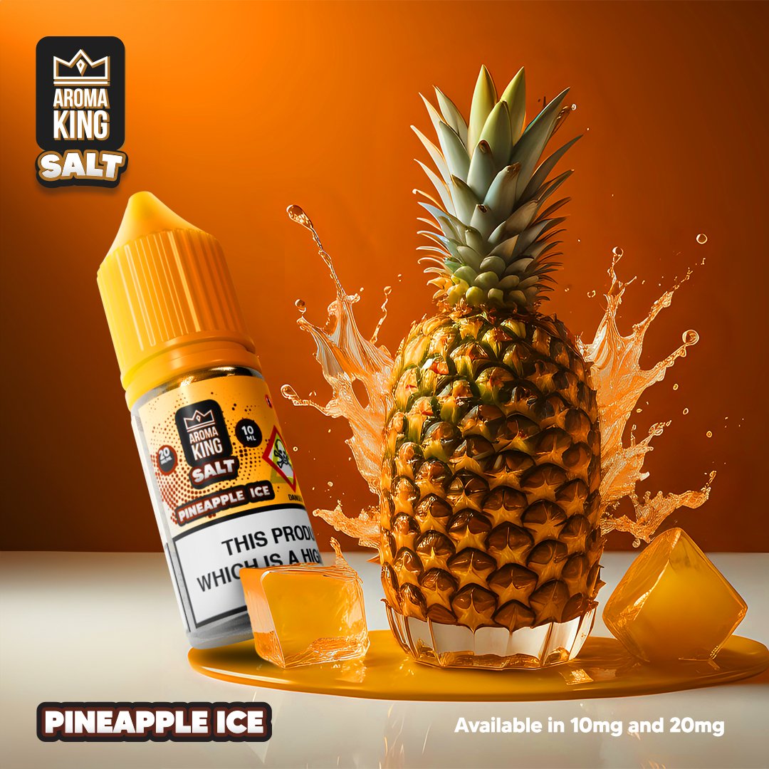 Aroma King Nic Salts 10ml E - liquids - Box of 10 - Wolfvapes.co.uk - Pineapple Ice