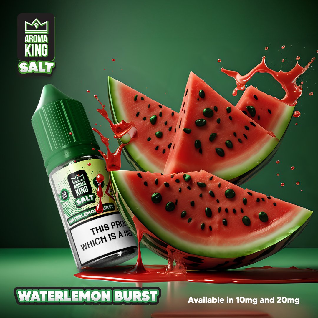 Aroma King Nic Salts 10ml E - liquids - Box of 10 - Wolfvapes.co.uk - Watermelon Burst