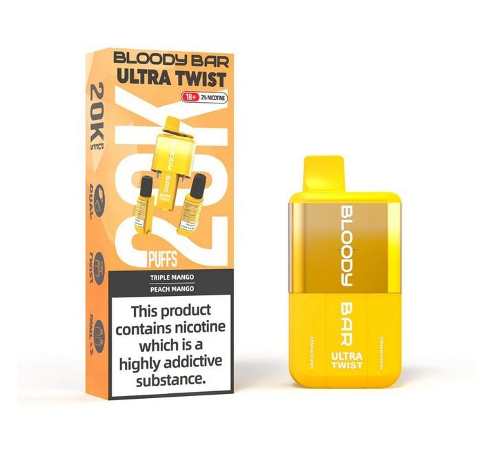 Bloody Bar Ultra Twist 20000 Disposable Vape - Wolfvapes.co.uk - Triple Mango/Peach Mango