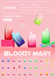 Bloody Mary BM600 Disposable Vape Pod - Pack of 10 - Wolfvapes.co.uk - Blue Razz Ice