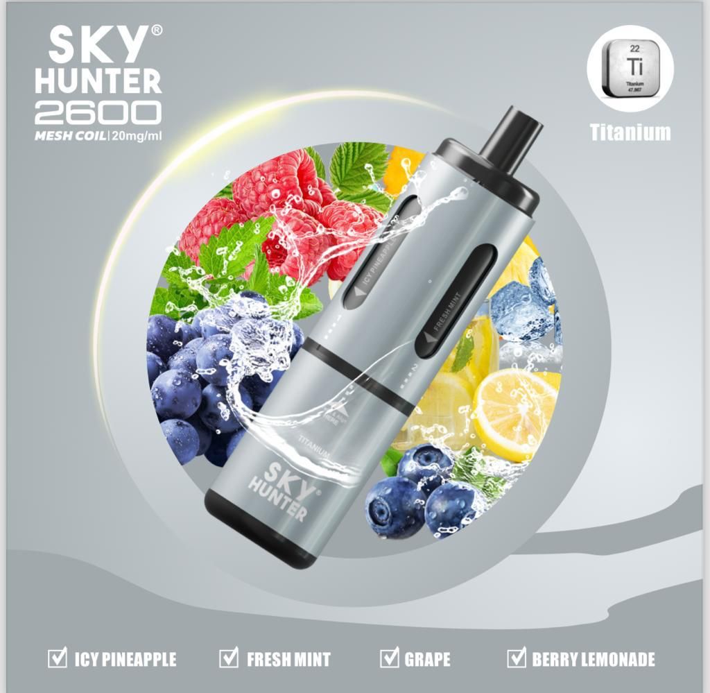 buy 4 in 1 Sky Hunter 2600 Puffs Vape Pod Kit at Wolfvapes.co.uk