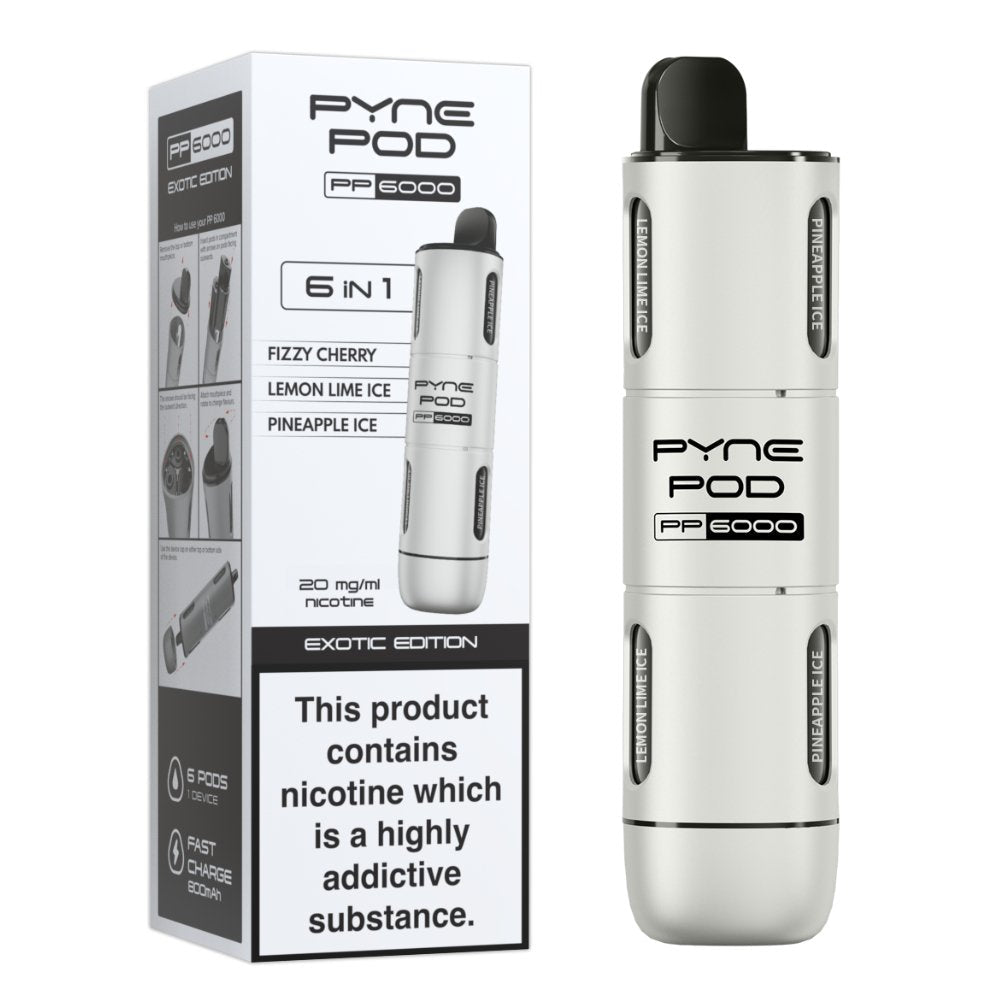 buy 6 In 1 Pyne Pod PP6000 Vape Pod Kit at Wolfvapes.co.uk