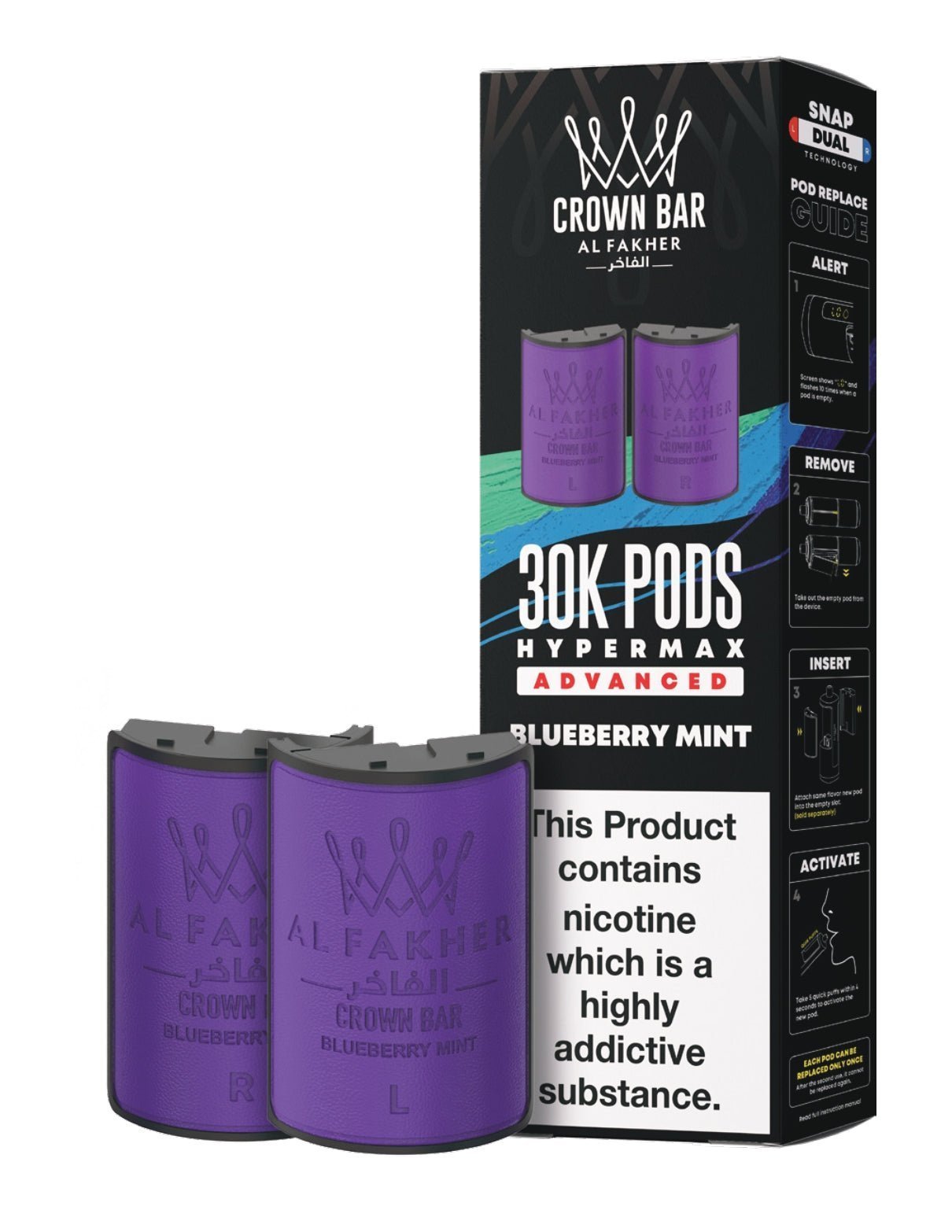 buy Al Fakher 30k Hypermax Refill Replacement Pods Pack of 5 at Wolfvapes.co.uk