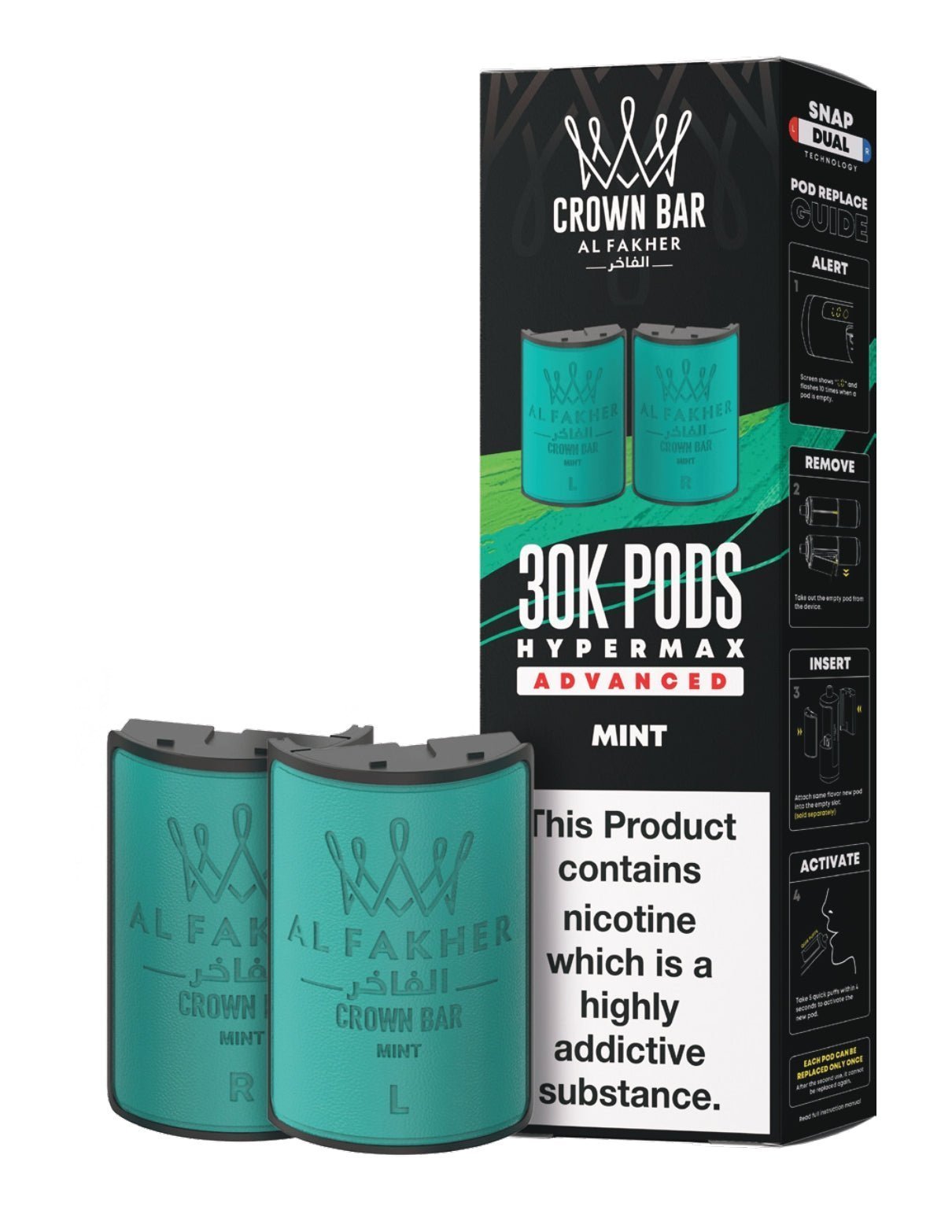 buy Al Fakher 30k Hypermax Refill Replacement Pods Pack of 5 at Wolfvapes.co.uk