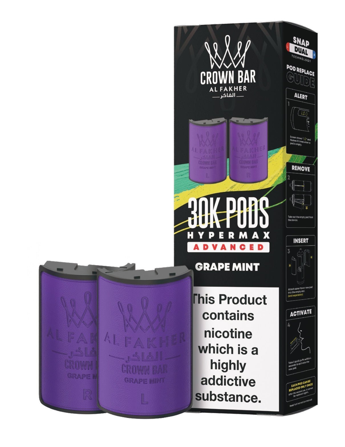 buy Al Fakher 30k Hypermax Refill Replacement Pods Pack of 5 at Wolfvapes.co.uk