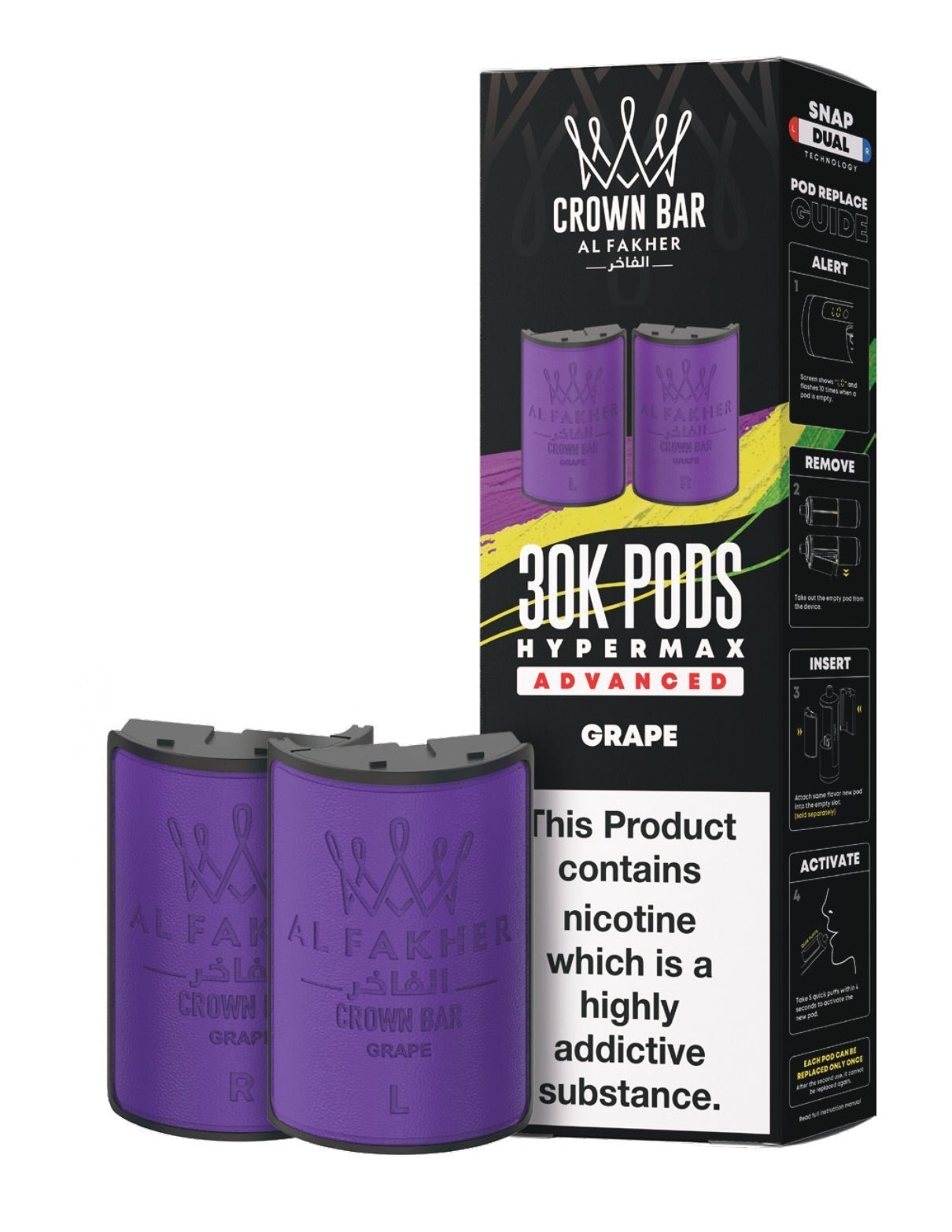 buy Al Fakher 30k Hypermax Refill Replacement Pods Pack of 5 at Wolfvapes.co.uk