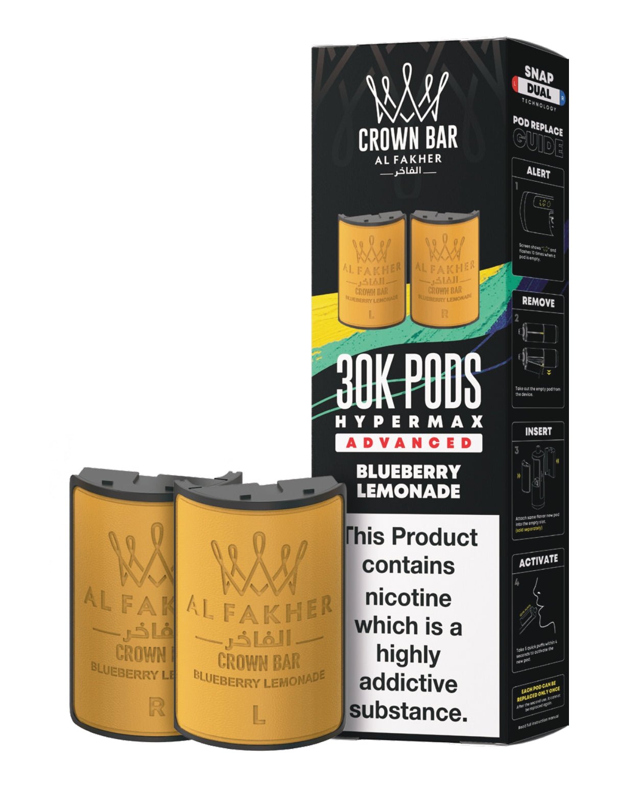 buy Al Fakher 30k Hypermax Refill Replacement Pods Pack of 5 at Wolfvapes.co.uk