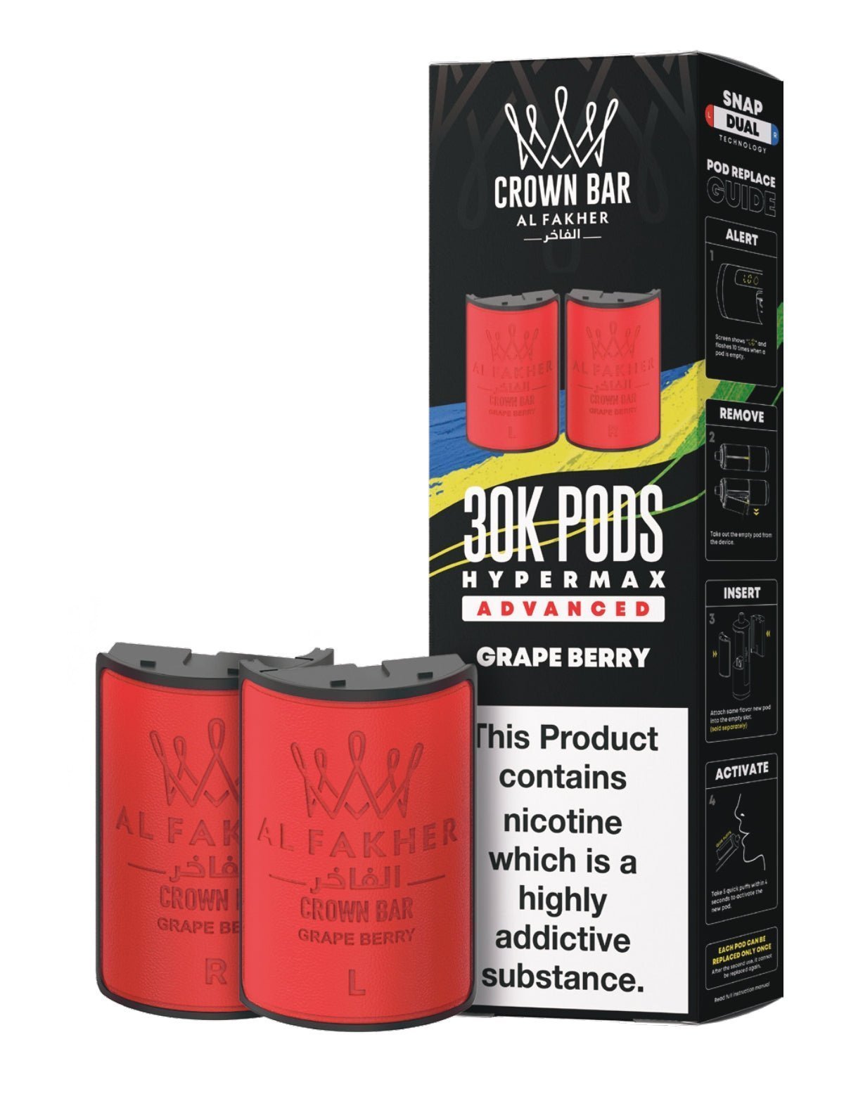 buy Al Fakher 30k Hypermax Refill Replacement Pods Pack of 5 at Wolfvapes.co.uk