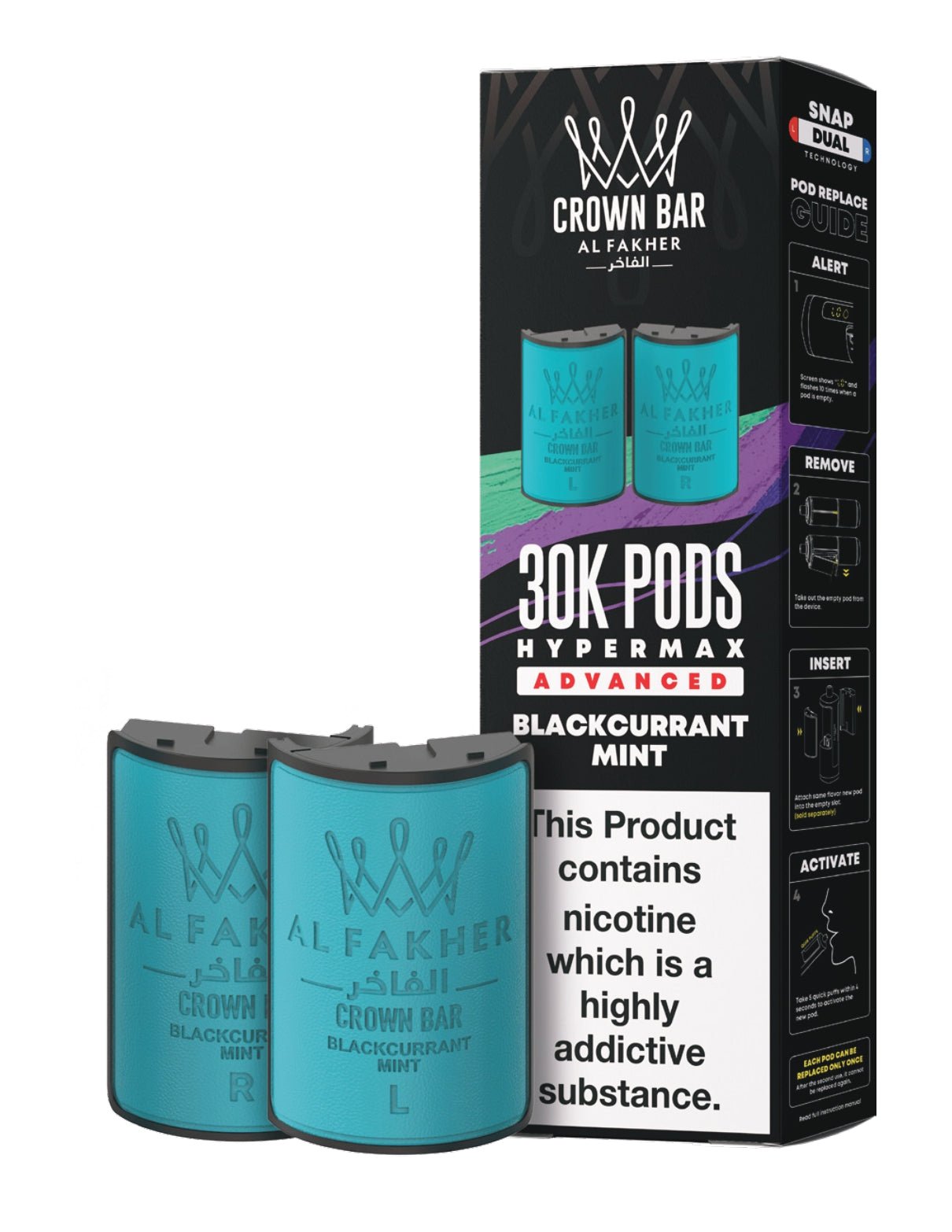buy Al Fakher 30k Hypermax Refill Replacement Pods Pack of 5 at Wolfvapes.co.uk