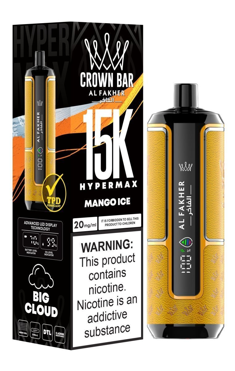 buy Al Fakher Crown Bar Hypermax 15000 Vape Pod Kit at Wolfvapes.co.uk